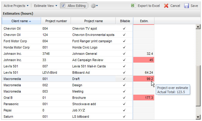 Project Time Tracking | Budget Resources | ClickTime Job Estimation Module